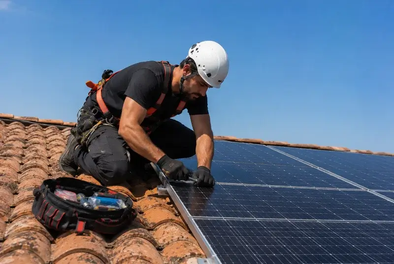 Maintenance et monitoring de panneaux solaires à Glandage