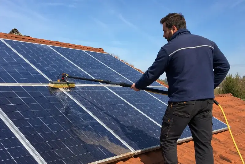 Nettoyage et entretien de panneaux solaires à Glandage